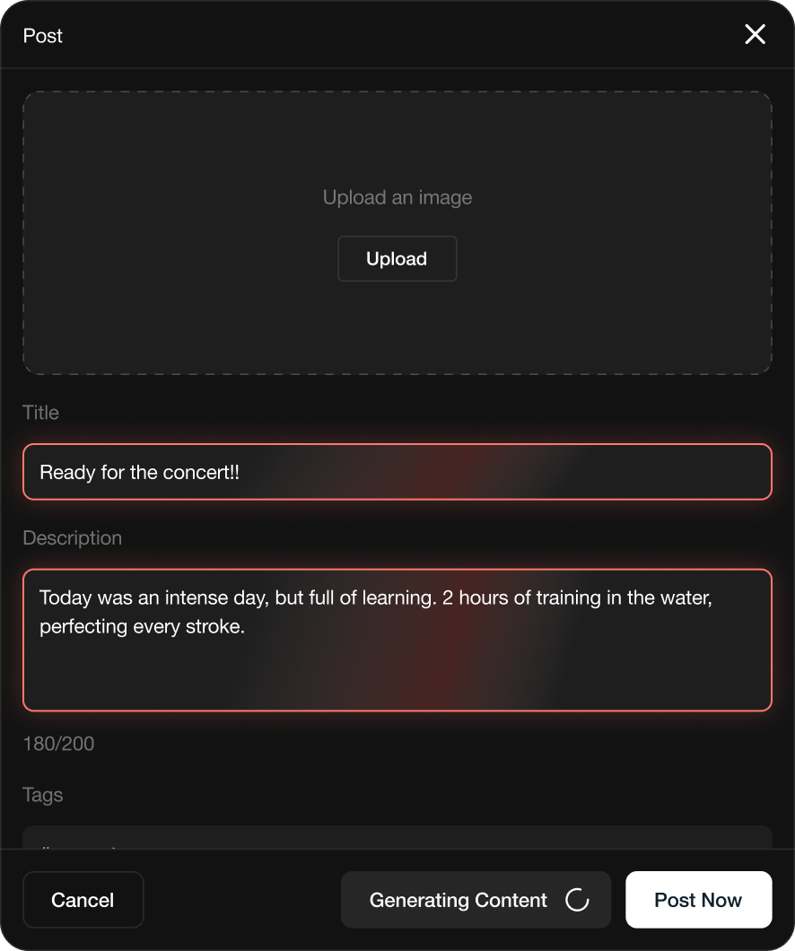 Smart content generation post composer